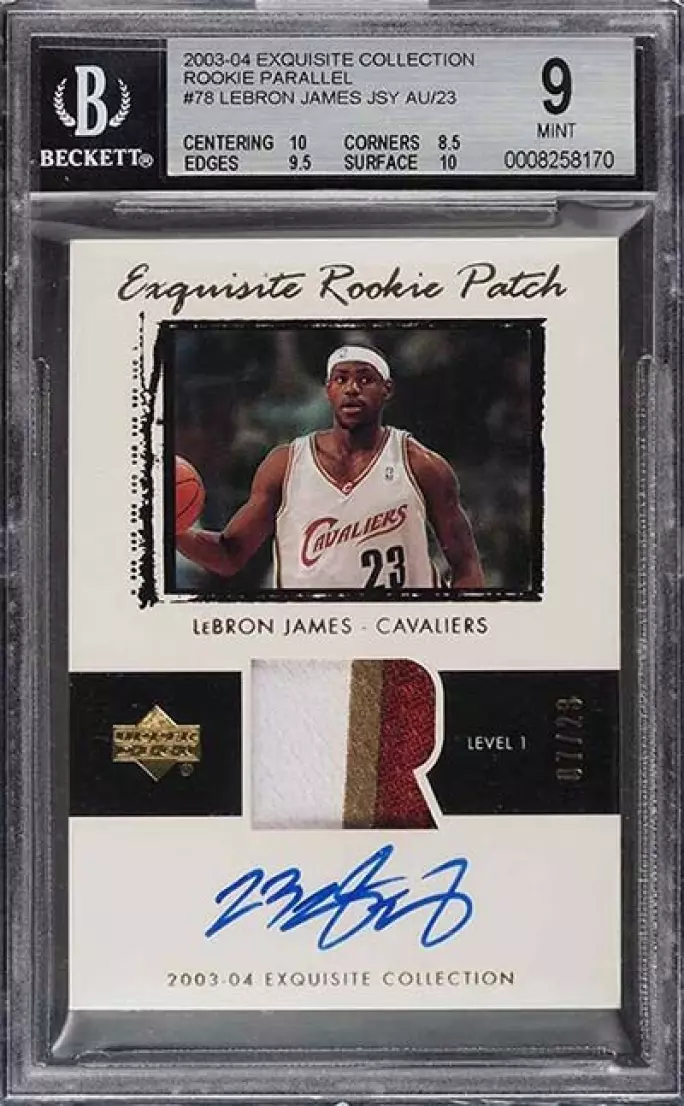 2003-04 Upper Deck Exquisite Collection Lebron James- $5.2M